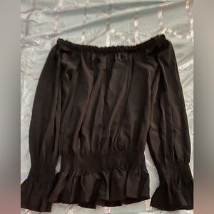 Elegant Black Off-Shoulder Women's Top